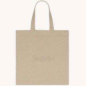 Saint Laurent Tan fleece tote Bag